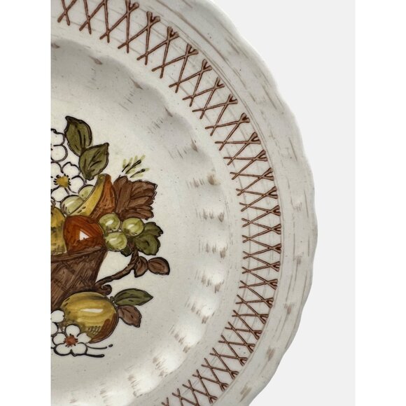 Vintage Metlox Poppytrail Vernon Ware Fruit Basket Dinner Plate 10.75" USA - Picture 3 of 5